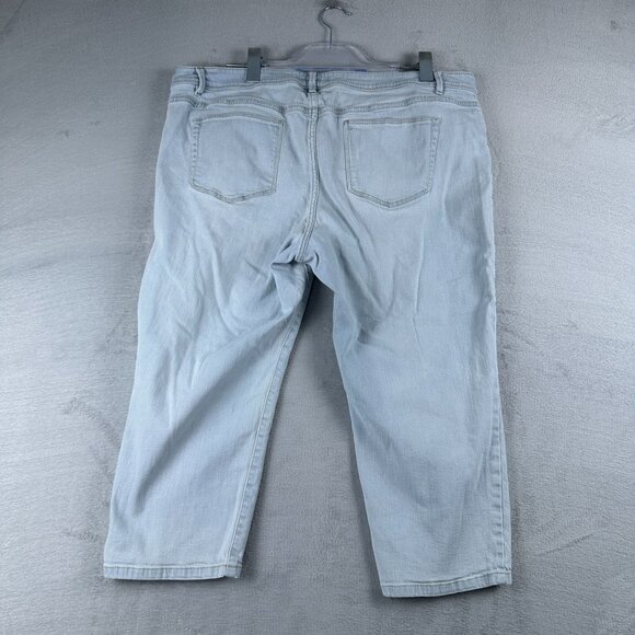 J. Jill Cropped Jeans Womens Size 18 Authentic Fit Denim Mid Rise Blue - Picture 2 of 12